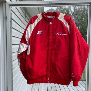 Dodge Mens Winter Jacket, sz Med, red/white